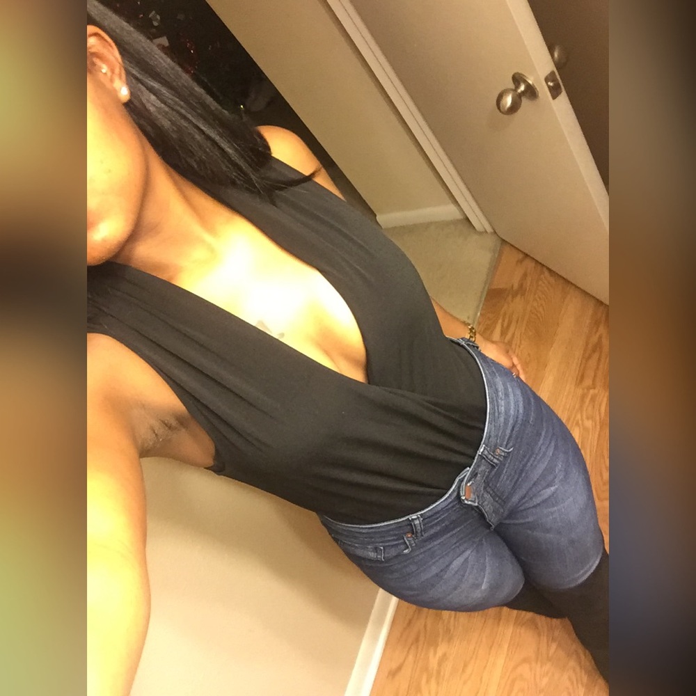 Black Low V-cut Bodysuit Top